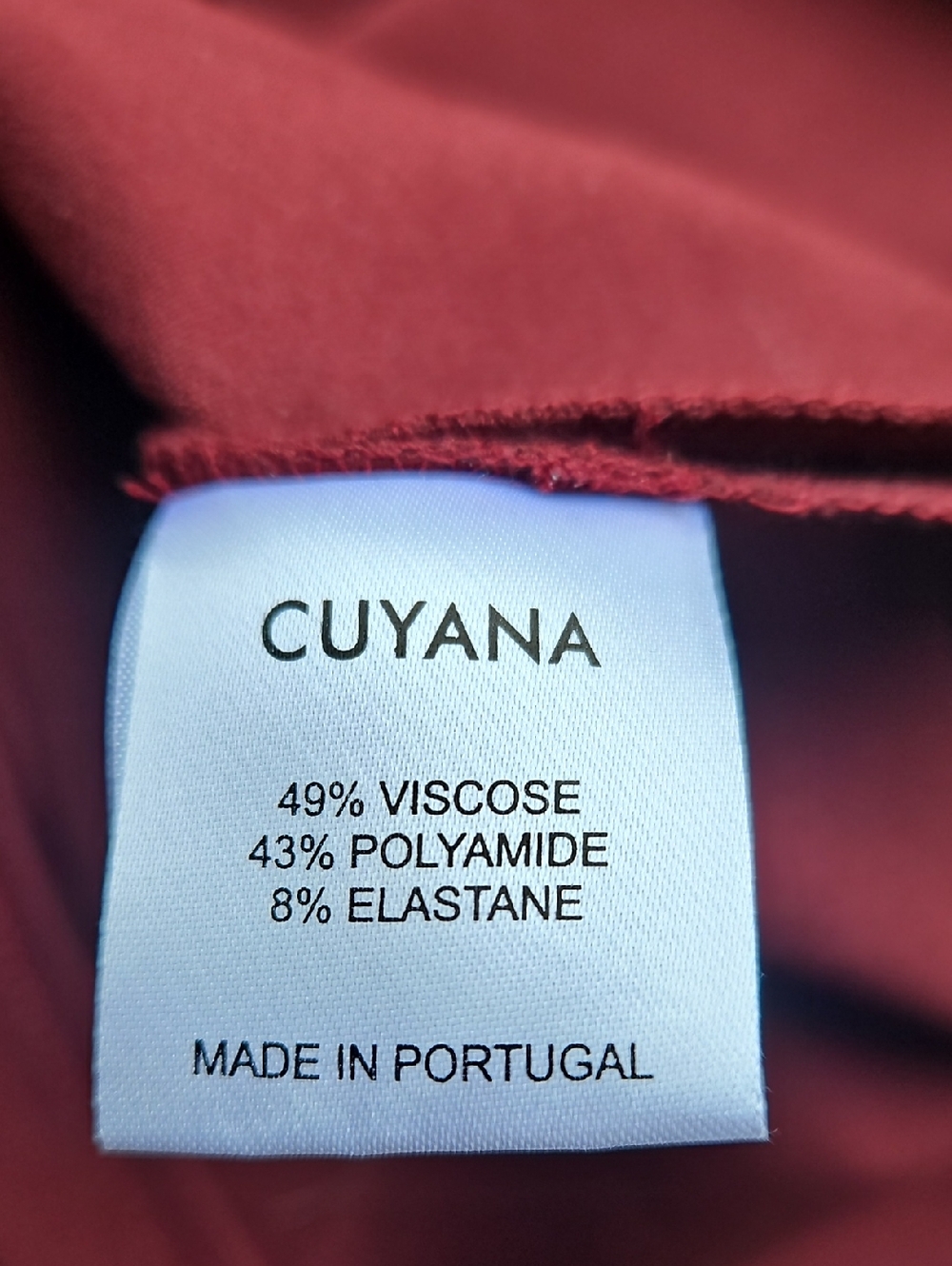 Cuyana Maroon Ponte Short-Sleeve Shift Mini Dress SM - Picture 5 of 8
